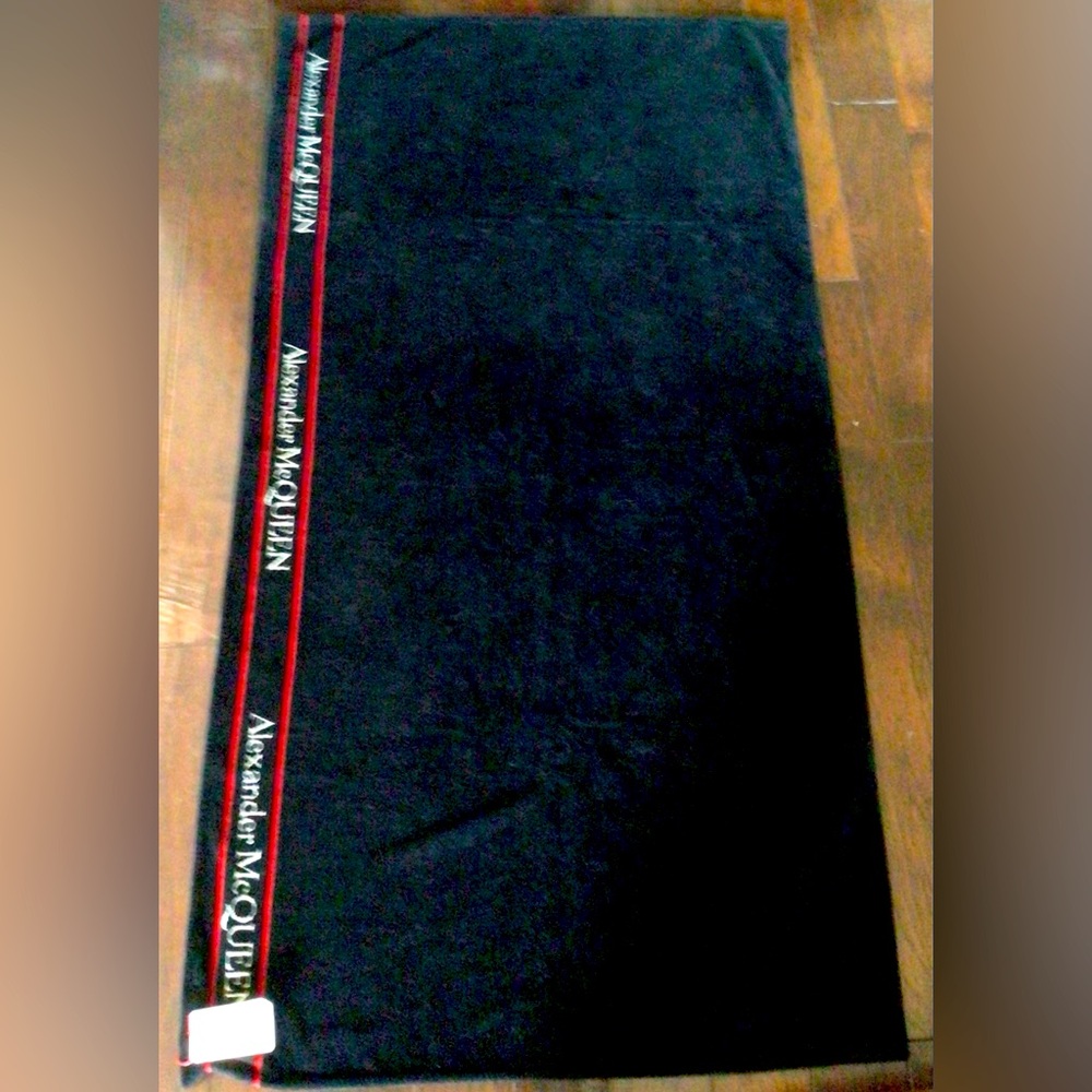 Alexander McQueen Black and White Selvedge Towel